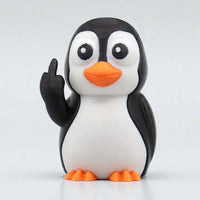 Penguin Middle Finger Figurine