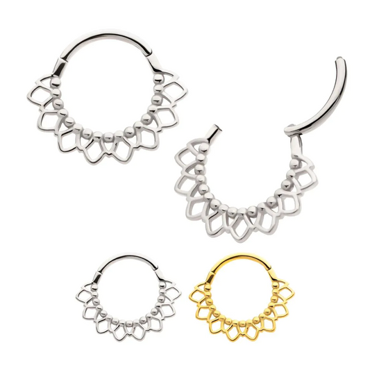 Petal Outline Hinged Hoop
