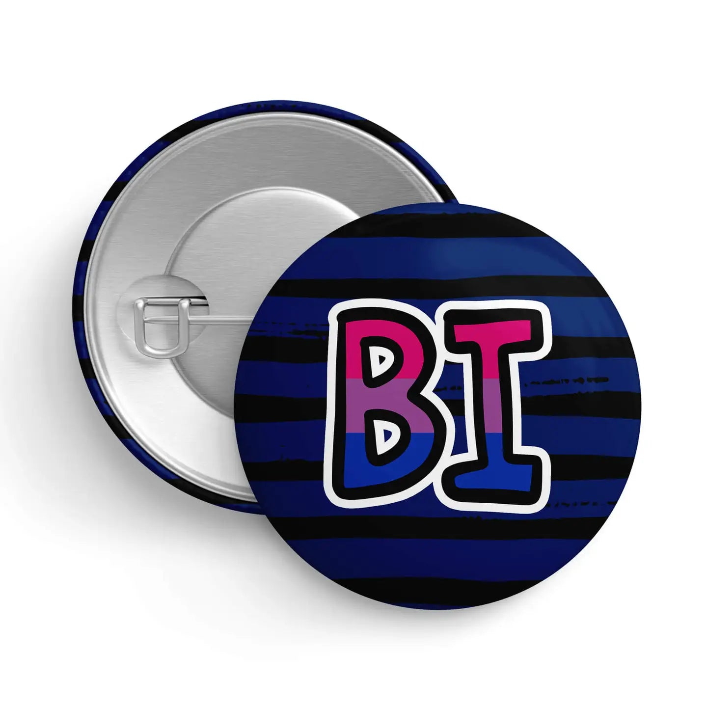 Bi Bisexual 1.25" LGBTQ+ Button Pin