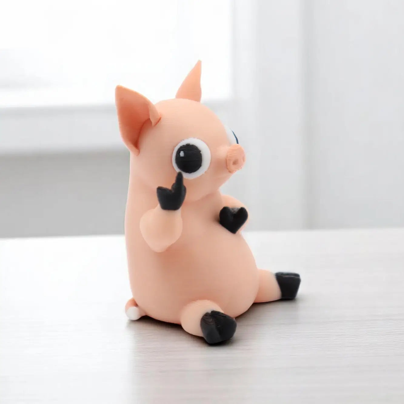 Pig Middle Finger Figurine