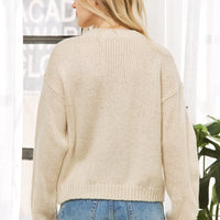 Colorful Flower 3d Special Stitches Pullover Sweat Plus Size