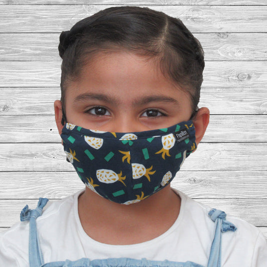 Kids Pineapple Double Layered Face Mask.
