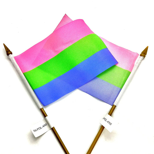 Polysexual Hand Held Pride Flag
