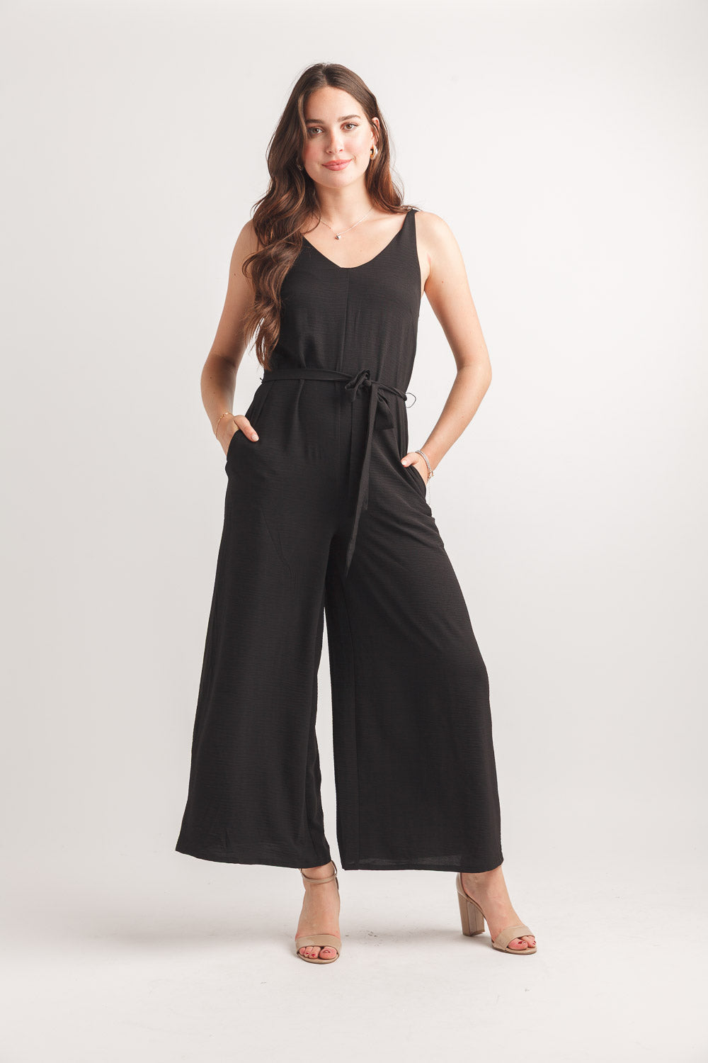 V-Neck WideLeg Jumpsuit