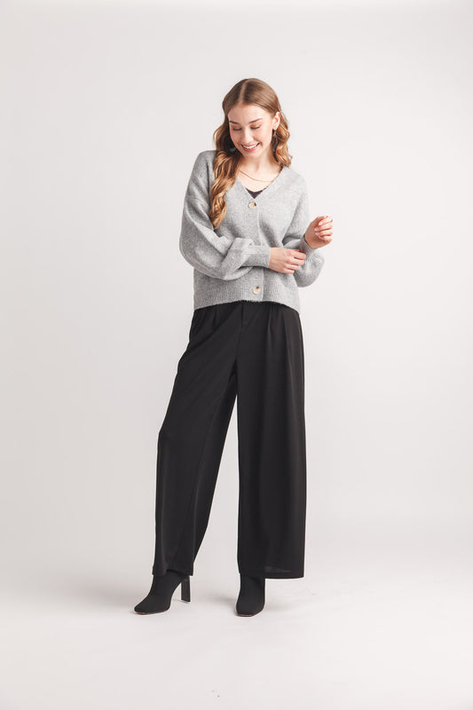 Pleated Wide Leg Trousers