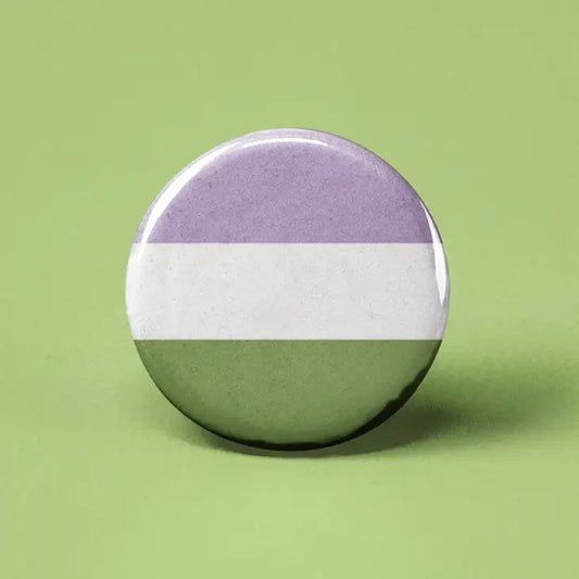Genderqueer Flag Button