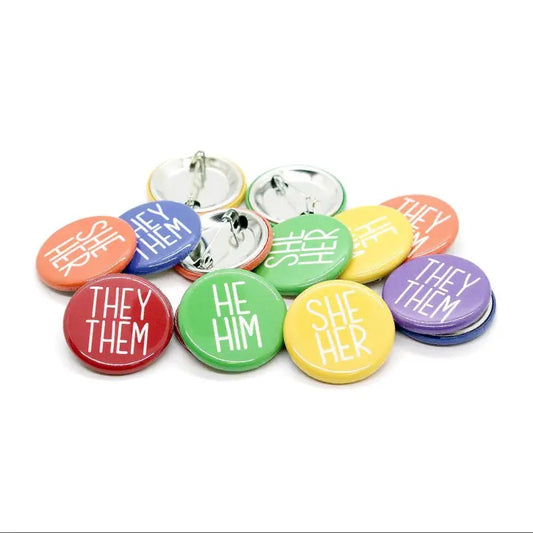 She/Her Green Pin