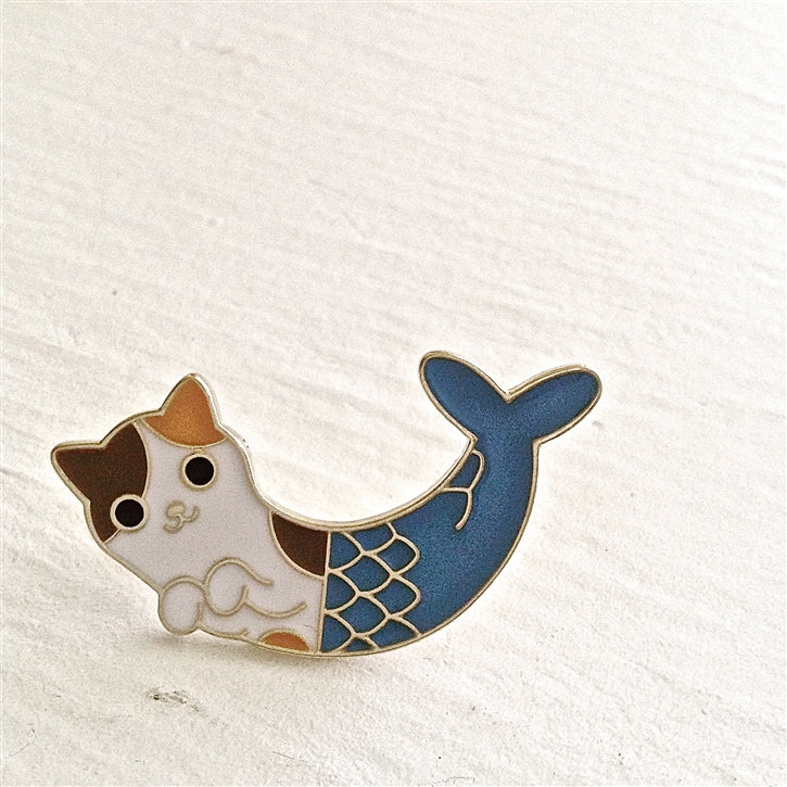Purr-Maid Cat Mermaid Lapel Pin