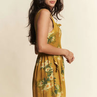 Plus Floral Printed Ruffle Detail Jumpsuit