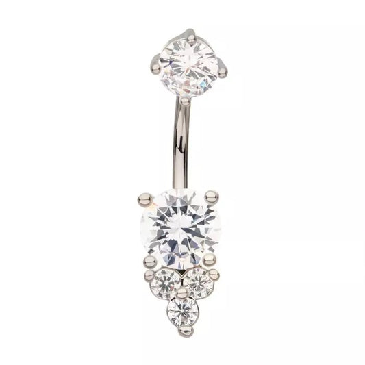 5 Prong Round Gems Front Facing Top