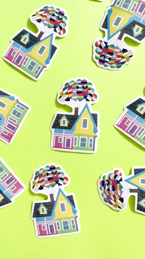 Pride Balloon House Sticker