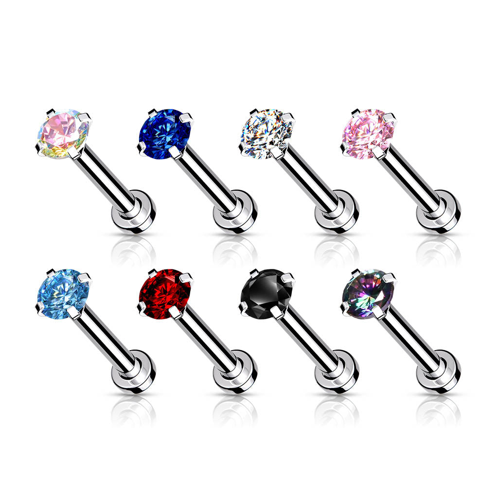 Prong Jewel Labret 18g With 2.5mm Base