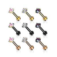 Prong Jewel Labret 18g With 2.5mm Base