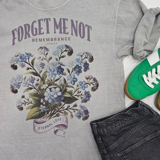 Forget Me Not Graphic Plus Size Tee