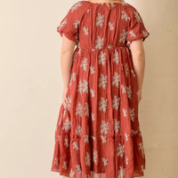 Embroidered Sleeve Square Neck Plus Size Maxi Dress