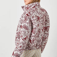 Floral Jaquard Puff Jacket