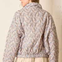Floral Print Puffer Jacket