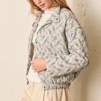 Floral Print Puffer Jacket