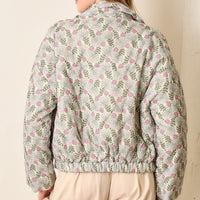 Floral Print Puffer Jacket