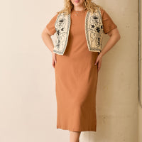 Embroidered Vest Plus Size
