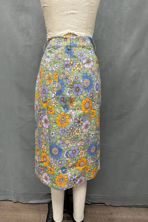 Print Skirt W Square Pocket