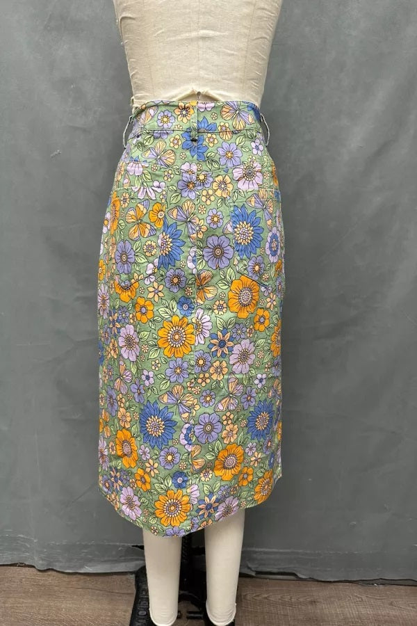 Print Skirt W Square Pocket