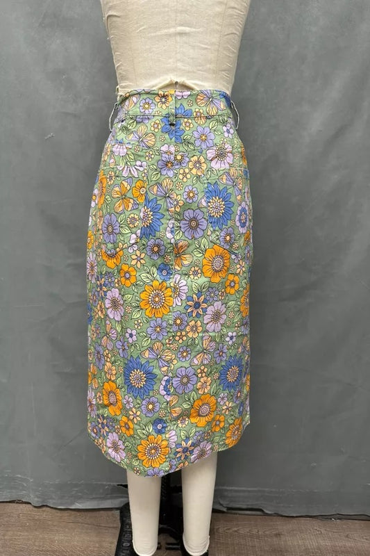 Print Skirt W Square Pocket