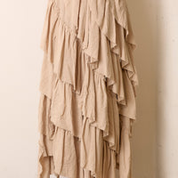 Tiered Cotton Maxi Skirt