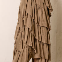 Tiered Cotton Maxi Skirt