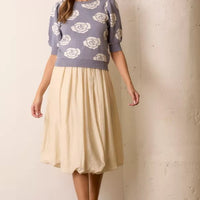 Crinkle Woven Bubble Skirt