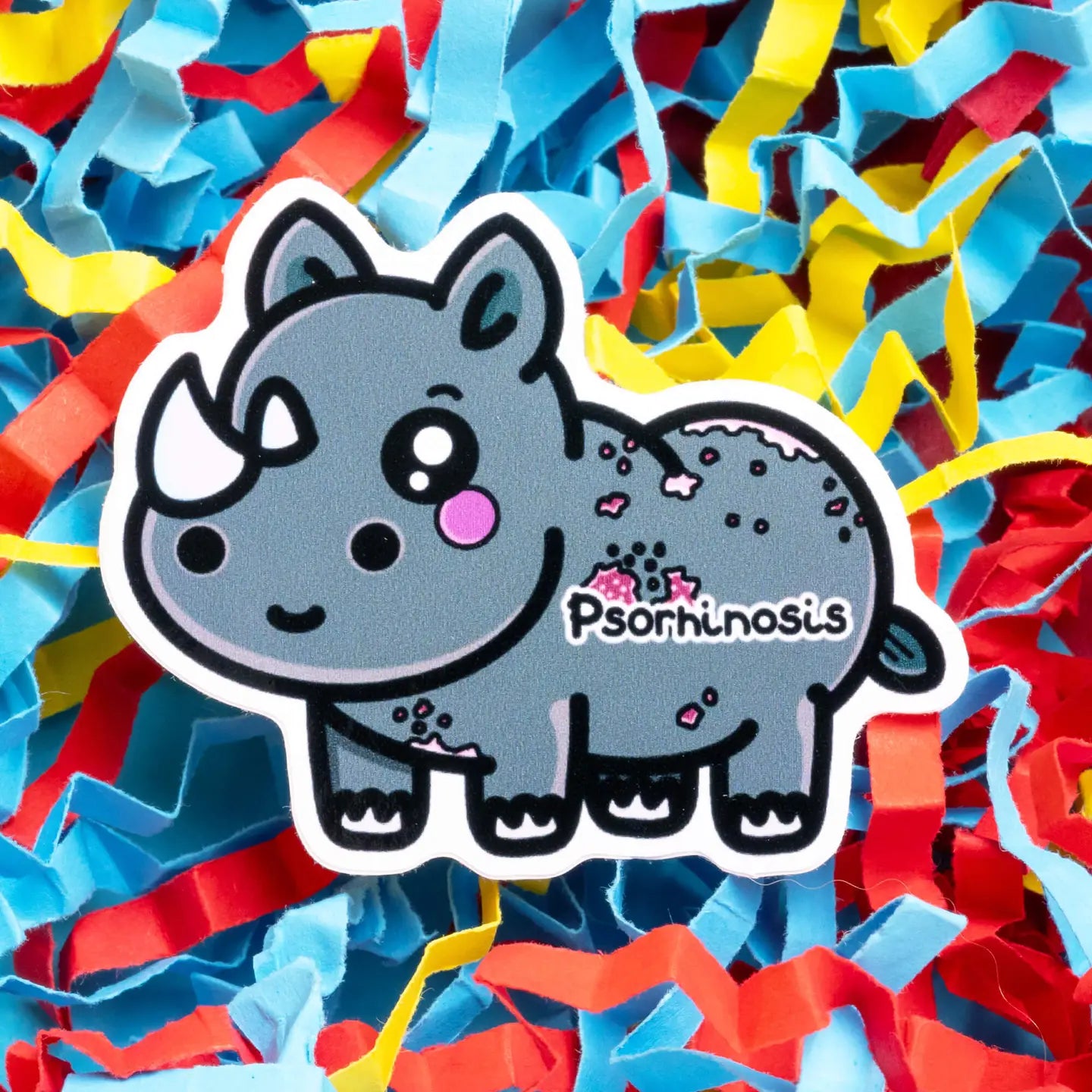 Psorhinosis Rhino Sticker - Psoriasis