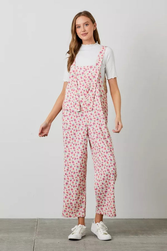 Printed Corduroy Overalls