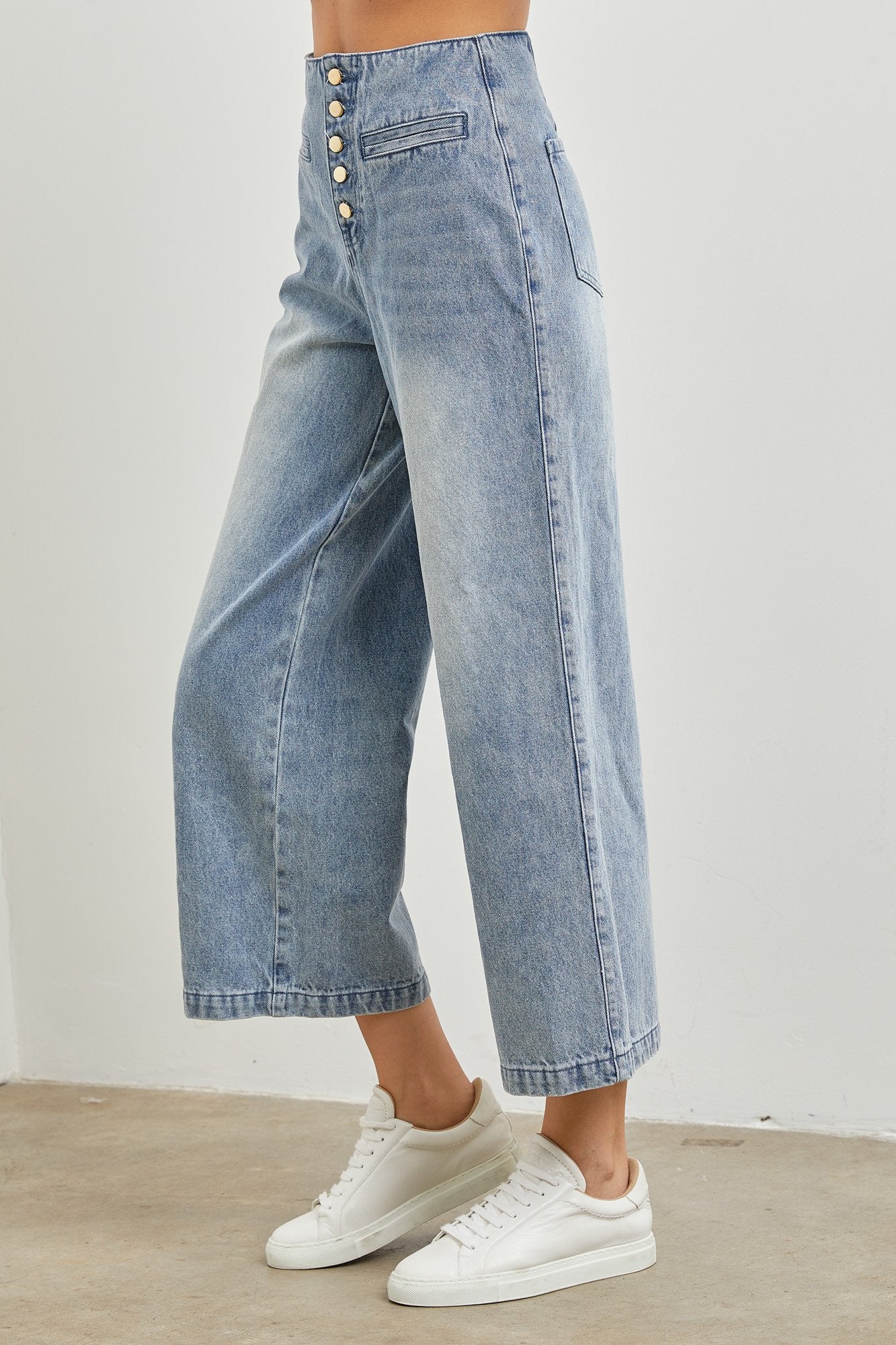 Fade Wash Denim Pants