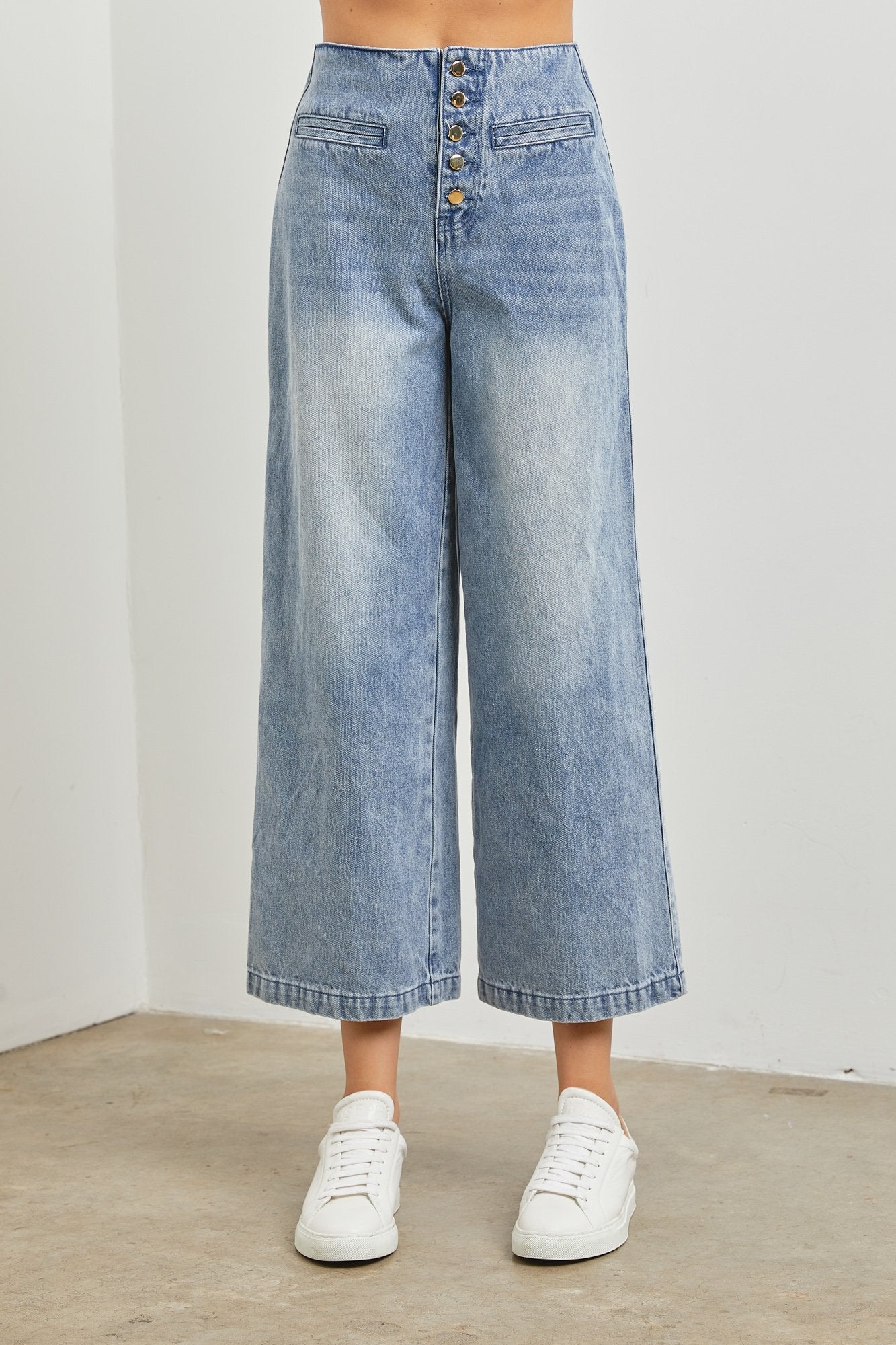 Fade Wash Denim Pants
