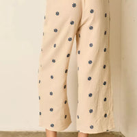 Printed Elastic Waist Pants
