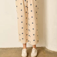 Printed Elastic Waist Pants
