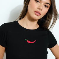 Chili Embroidered Tee