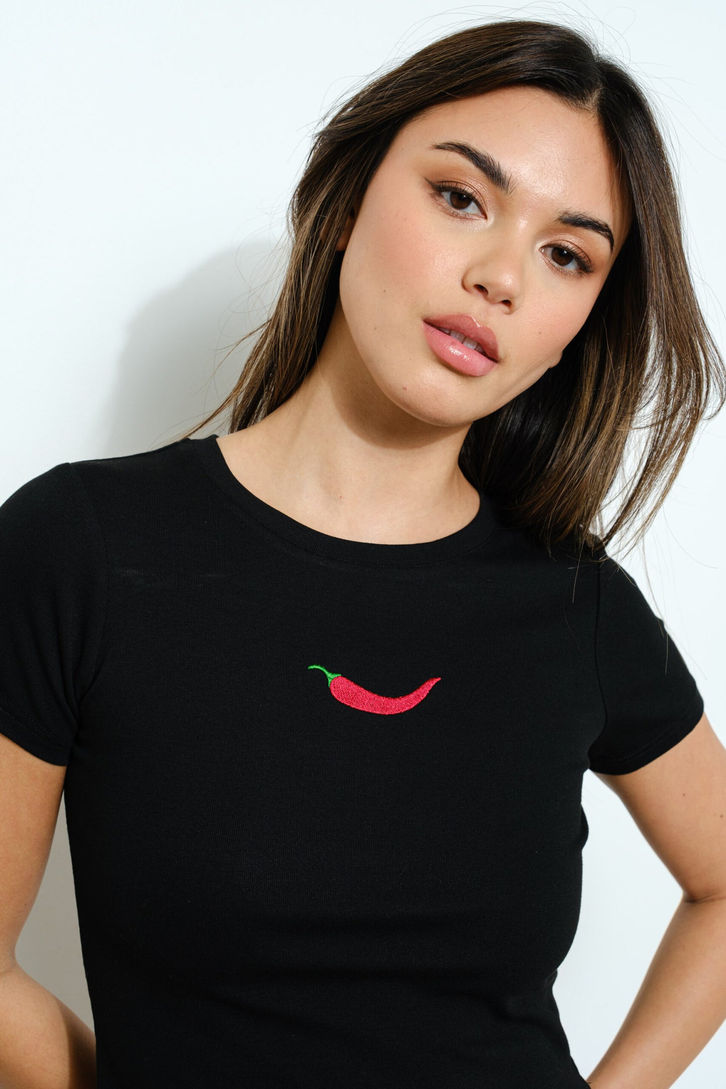 Chili Embroidered Tee