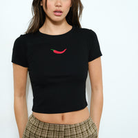 Chili Embroidered Tee