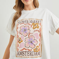 Flower Market Amsterdam Graphic T-Shirt