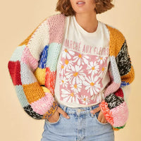 Colorblock Sweater Cardigan