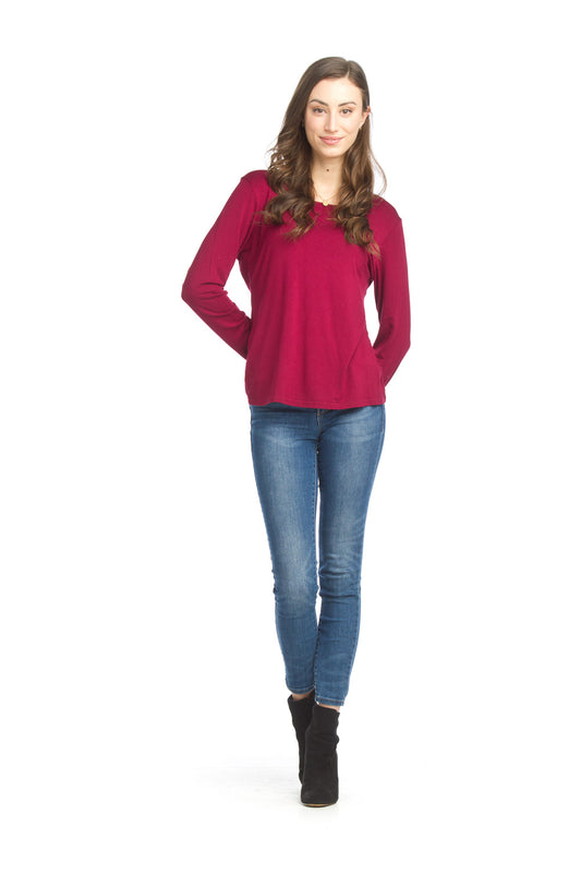 Bamboo Long Slv Stretch Top