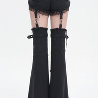 Detachable Black Denim Pants