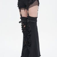 Detachable Black Denim Pants