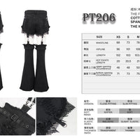 Detachable Black Denim Pants
