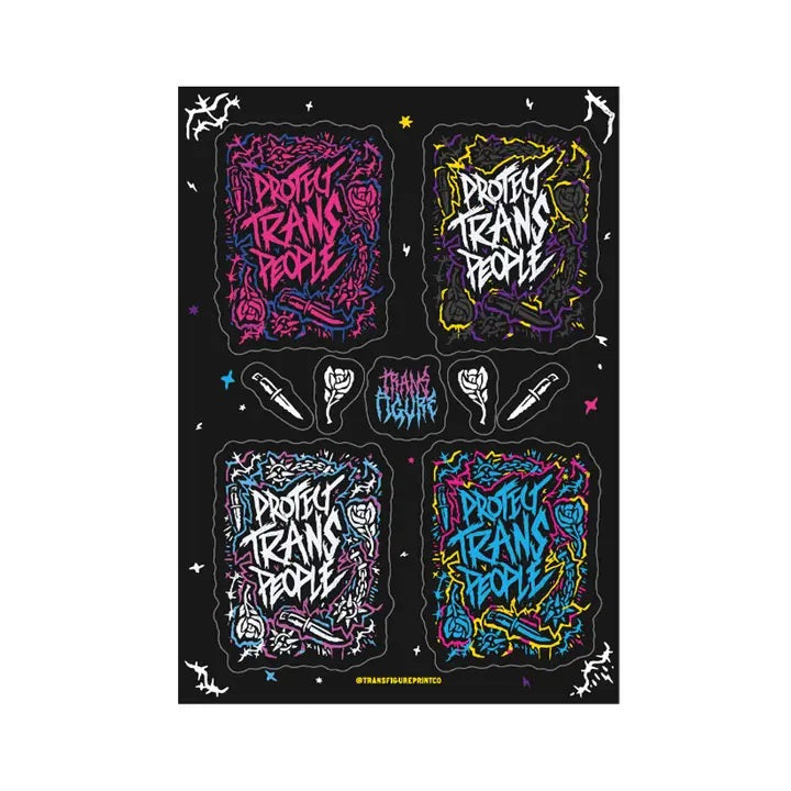 Protect Trans People Sticker Sheet