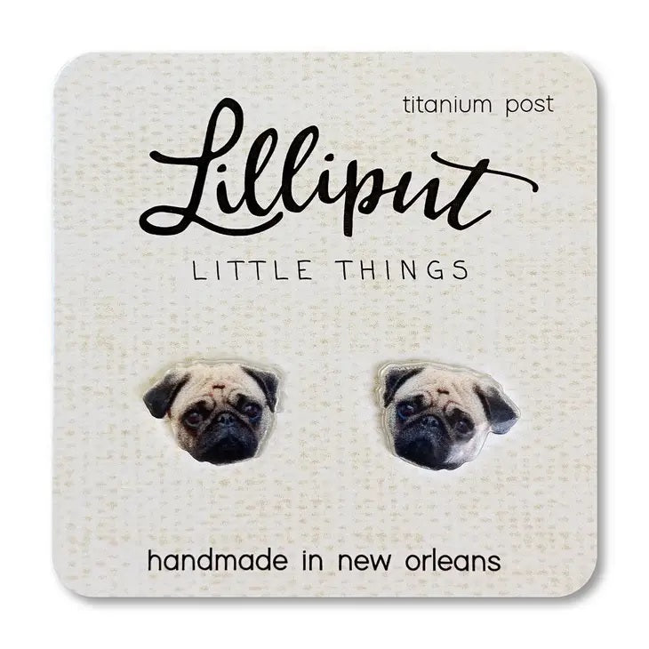 Pug Earrings