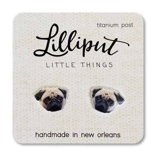Pug Earrings