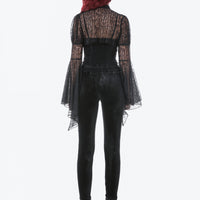 Gothic Velvet Mesh Patchwork Pants