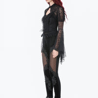Gothic Velvet Mesh Patchwork Pants